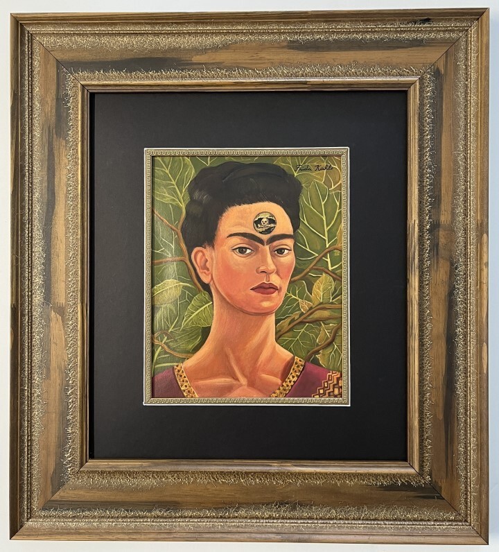 Frida Kahlo 1930-1950s Watercolor/Gouache on paper in the style of Hand Signed