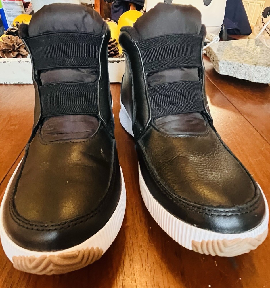 Sorel Black Kinetic Sneak High Top Sneakers Size 7 Women Comfort