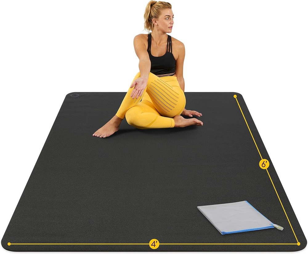 Extra Thick 6x4ft Large Yoga Mat - Non-Slip, Durable & Eco-Friendly 8mm Padding