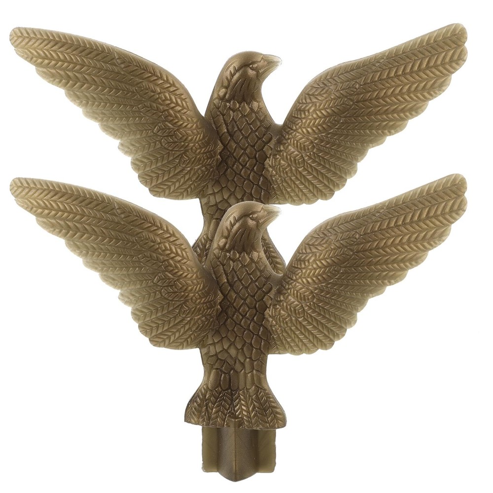 Eagle Flag Pole Topper, 2pcs Golden Plastic Eagle Flag Pole Finial Ornament F...