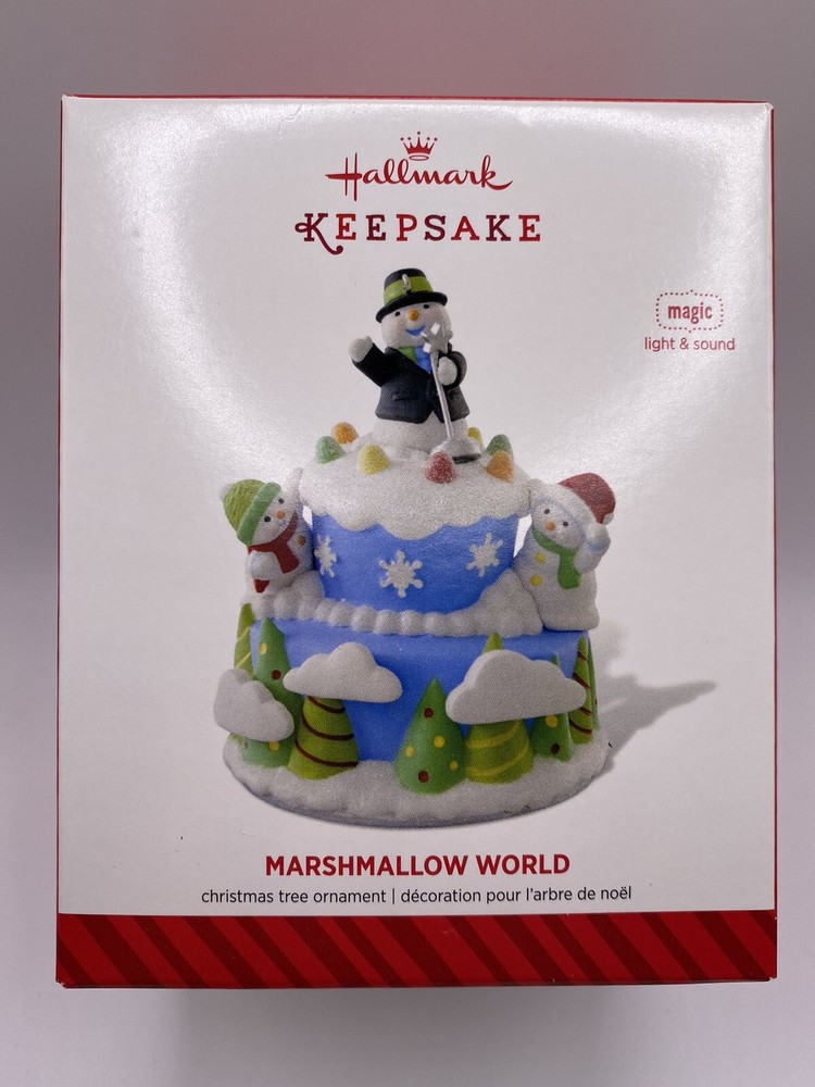 2014 Hallmark Keepsake Ornament Marshmallow World Magic Light & Sound-NEW-READ