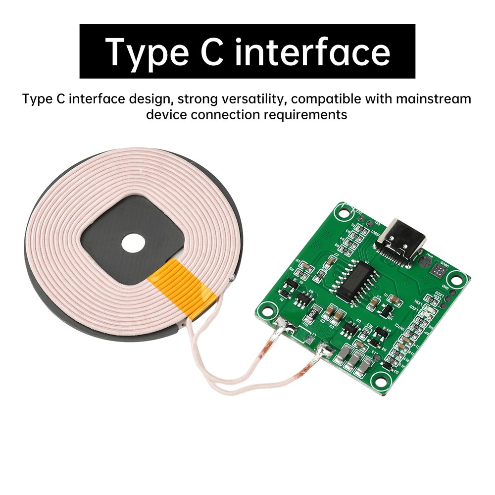 15W Fast Wireless Charging Module PCBA Board with Coil