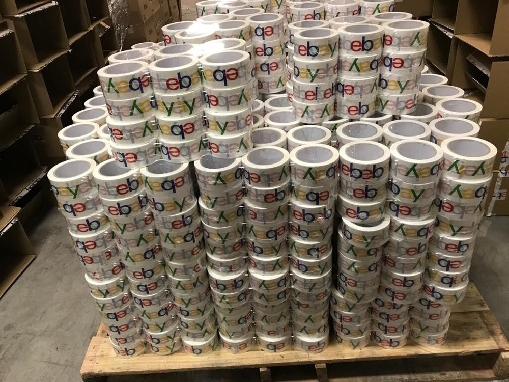 6 Rolls EBAY BRANDED Packaging Tape Color Logo Limited time offer-image
