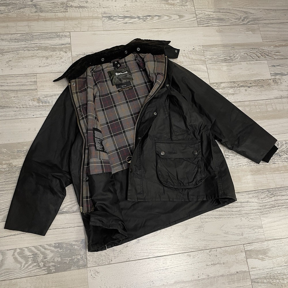 Men's Barbour Wax Bedale Jacket size 44 in black AW2020
