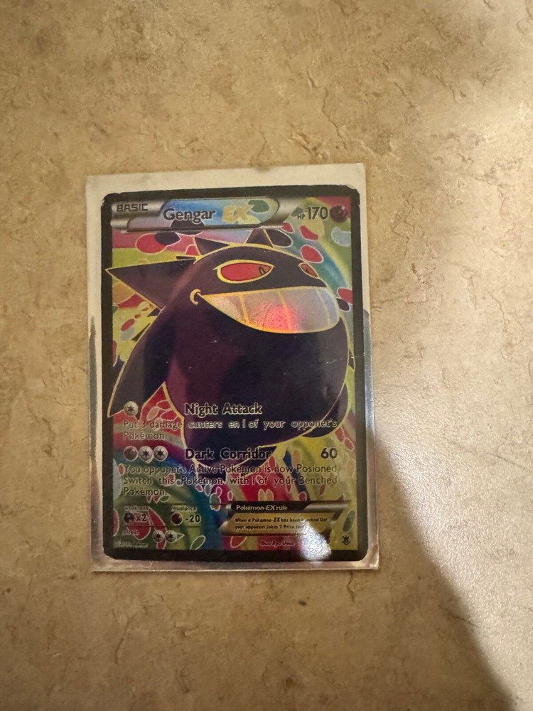 Gengar EX Full Art 114/119 Holo Rare XY Phantom Forces Pokemon Card