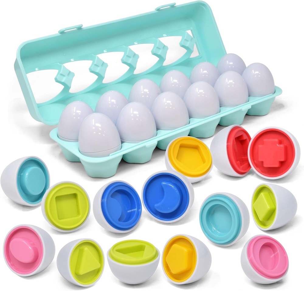 Tinabless Color Matching Egg Set - Fine Motor Skill Montessori Toys - Toddler