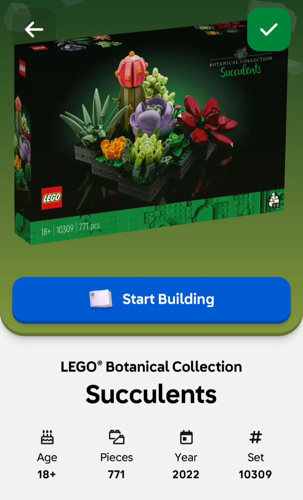 LEGO The Botanical Collection Succulents #10309 - USED *READ*