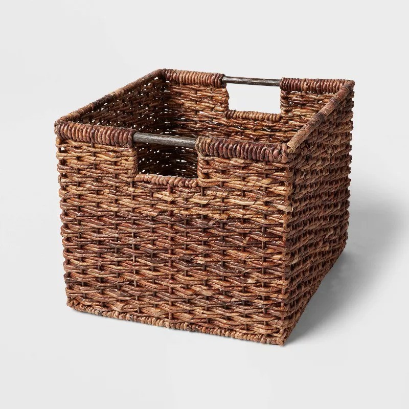 Brightroom Woven Abaca Storage Crate Natural Fiber Organizer